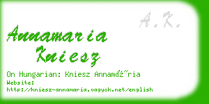 annamaria kniesz business card